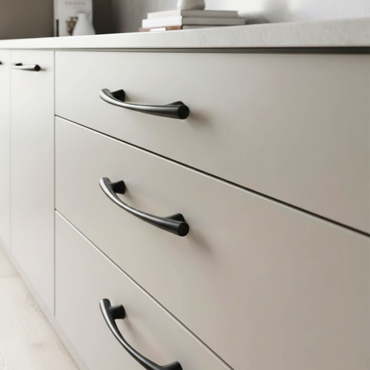 ARCO Kulp mat siyah 128mm