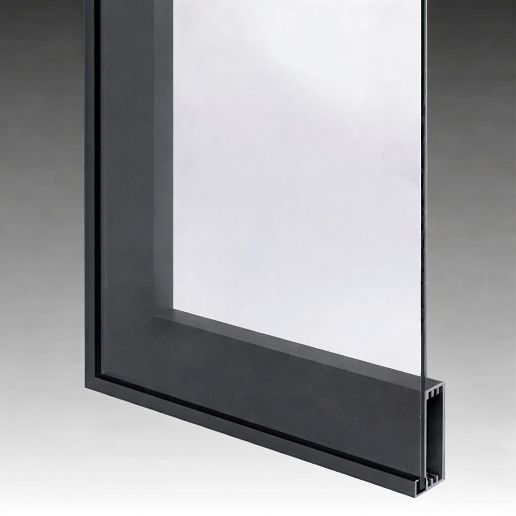 1x4 Alüminyum Çerçeve Kapak Profili Antrasit Gri Renkli