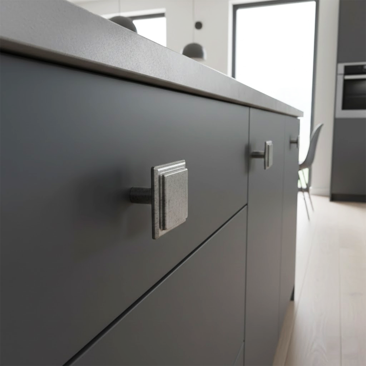 DALE Dügme kulp antik gümüs 26x20mm