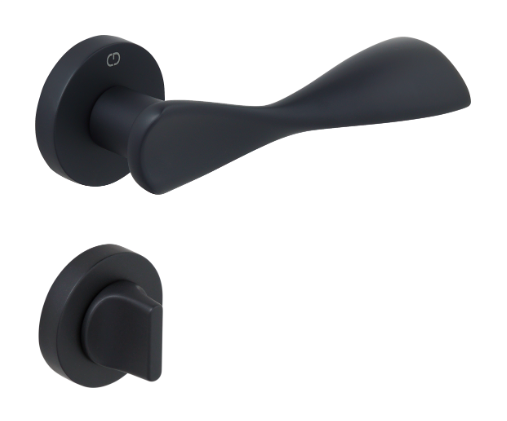 Çebi A531 PC24 LAVİ Kapı Kolu Mat Siyah WC