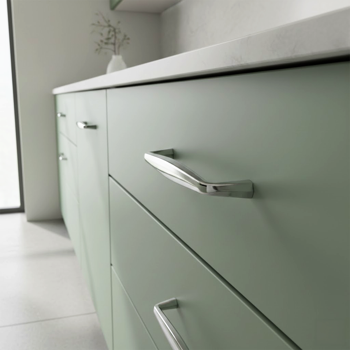 DIAMOND Kulp parlak krom 160mm