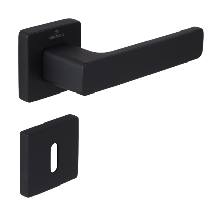 Çebi C5218 PC24 FLAT Kapı Kolu Mat Siyah Oda