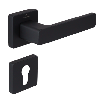 Çebi C5218 PC24 FLAT Kapı Kolu Mat Siyah Barelli