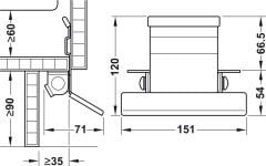 PEDAL01 Pedallı çekmece açma mekanizması