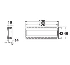 GLORYA Kulp parlak pirinç 64mm