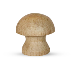 Mantar Ahşap Düğme Kulp