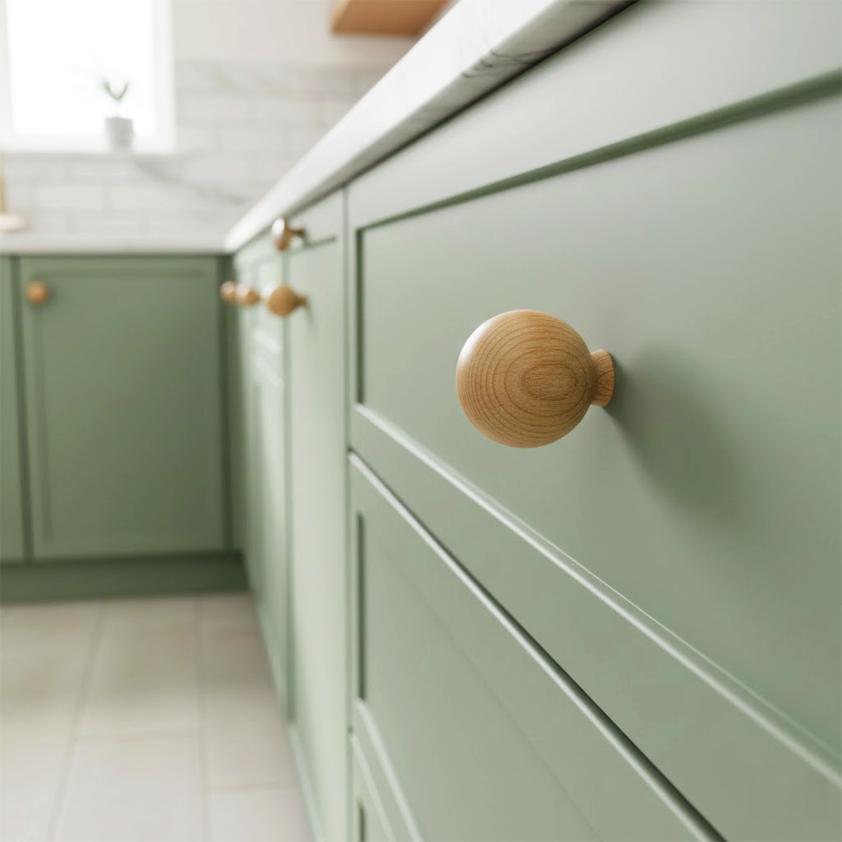 Top 3.7 cm Ahşap Düğme Kulp