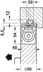 BOXER Gizli kapı kapatıcı set F, EN3-6
