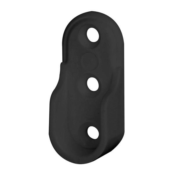 Flans oval plastik, siyah