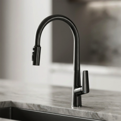 Gon Black Spiralli Arıtma Çıkışlı Evye Bataryası