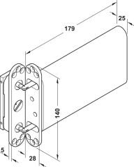 Gizli kapı kapatıcı EN3, 75kg, mat krom
