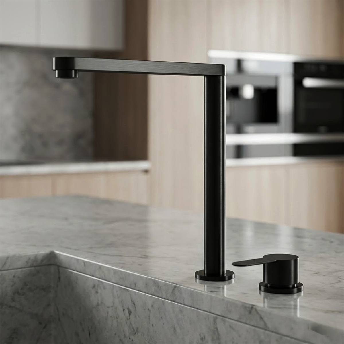 Titan Inox Black Asansörlü Evye Bataryası