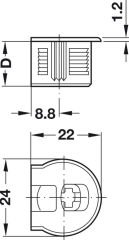 Rafix 20 gövde beyaz 16mm