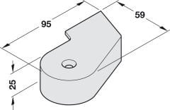 Koruyucu kapak gümüş 95x59x25mm