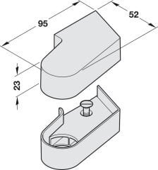 Koruyucu kapak gümüş 95x59x23mm