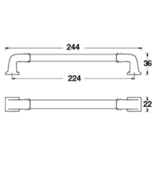 NORMAN Kulp antik gümüs 224 mm