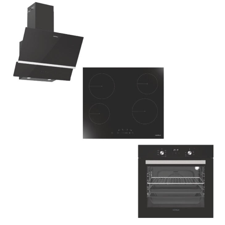 SET 6 Fırın ocak davlumbaz seti