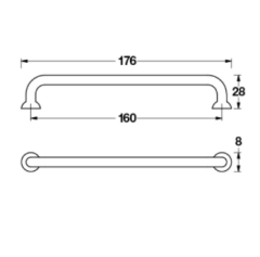 EDNA Kulp parlak bakir 160mm