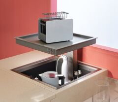 QANTO Köşe kiler 2 tepsi,şampanya,600mm