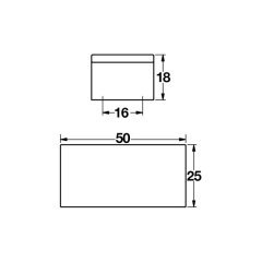 COSY JR Dügme kulp mat siyah 16mm