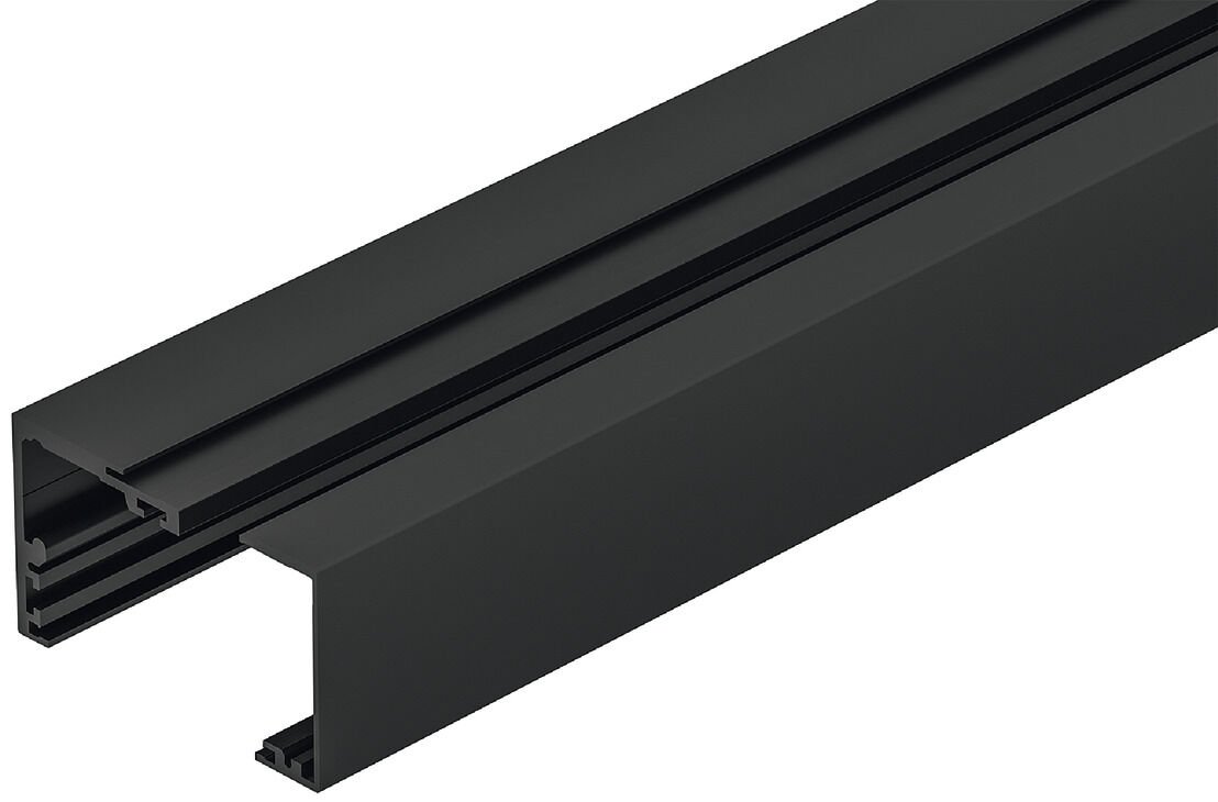 Slido D-Li12 Taşıyıcı ray seti duvar siyah 4m