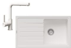 GRANO Eviye 1 Gözlü GRANADA PULL beyaz seti