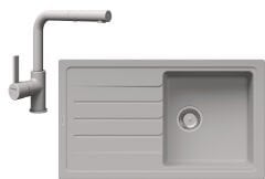 GRANO Eviye 1 Gözlü GRANADA PULL gri seti