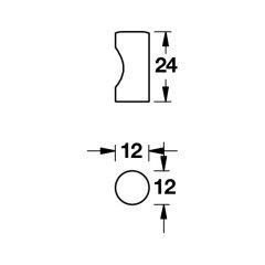 GRIMALDO JR Dügme kulp p. pirinç 12mm