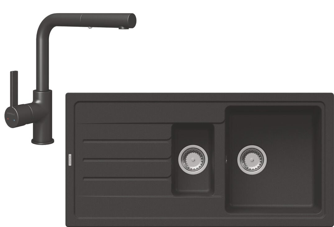 GRANO Eviye 1.5 Gözlü GRANADA PULL siyah seti