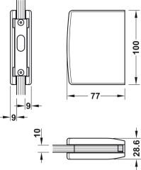 Cam kapı kilit karşılığı mat nikel