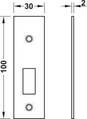 Kilit karşılığı mat nikel