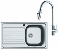 CAPUA04 Eviye sol, PABLO PULL krom batarya seti