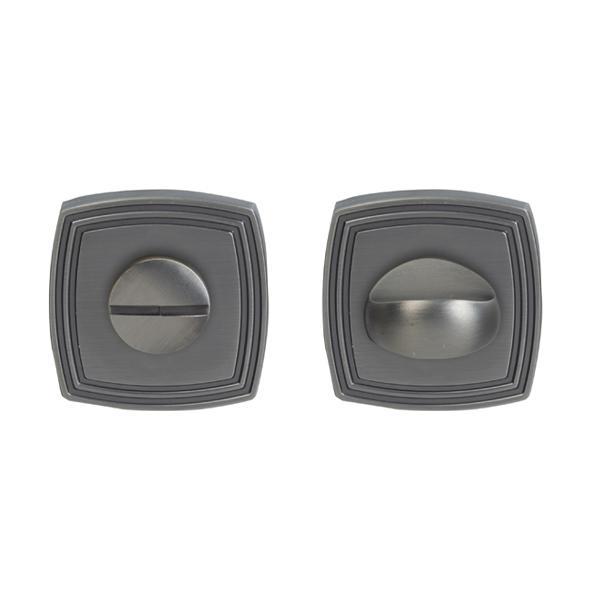 Rozet (WC) kare çizgili antik gümüs