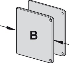 Häfele Slido D-Line11, Plastik, gümüş renkli, genişlik: 68 mm
