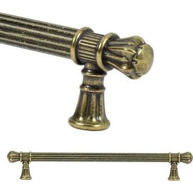 Lüks Çizgili Rustik Antik Sarı 160 Mm Kulp