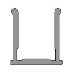 80-G Üst tasiyici ray kap.sabit 2000mm