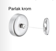 FLOM II Çamaşır kurutma ipi, parlak krom