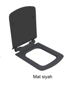 VISTA S Klozet kapağı,mat siyah (DP)
