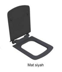 VISTA S Klozet kapağı,mat siyah (DP)