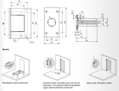 BILOBA Cam kapı menteşesi paslanmaz çelik mat