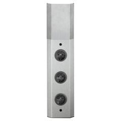 POWER ECK 3priz, paslanmaz çelik renkli