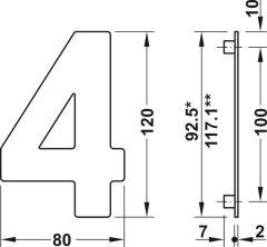 Kapı no 5 p.çelik mat 120mm
