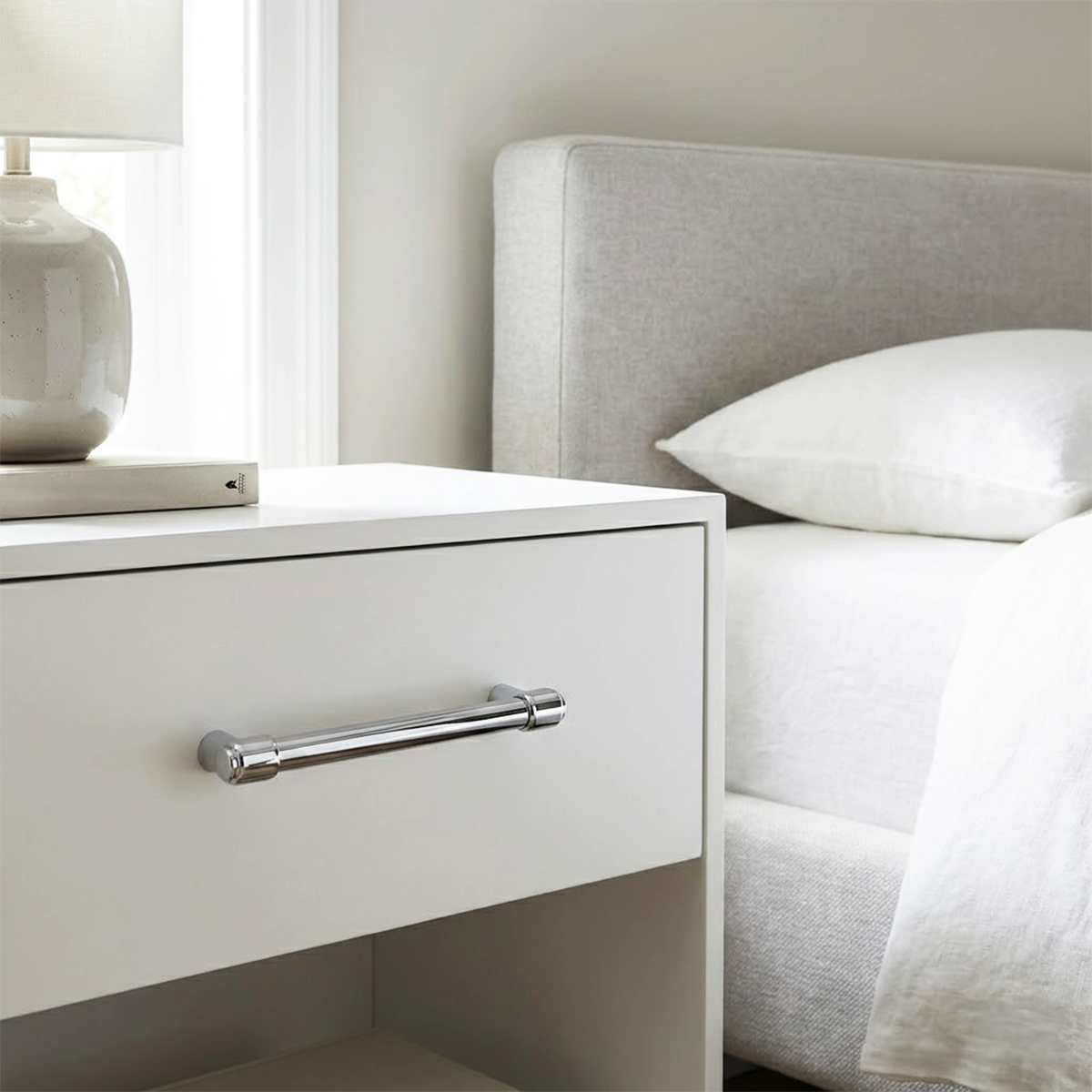 Lüks Boru Kulp 160 mm Krom Dolap Çekmece Vestiyer Kulbu