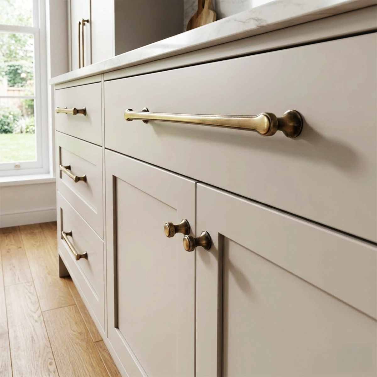 Zitaş Kulp 224 mm Antik Sarı Dolap Çekmece Vestiyer Kulbu