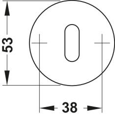 Werner II-M Rozet (oda) yuvarlak mat siyah