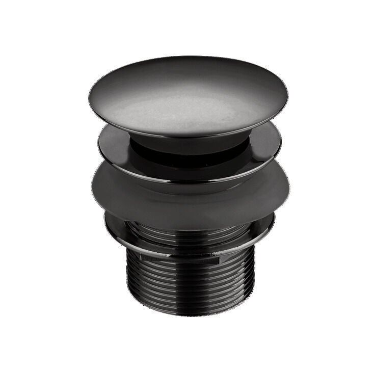 Lavabo süzgeç pop-up,t.deliksiz,mat siyah (Lavabo Sifonu Dahil)