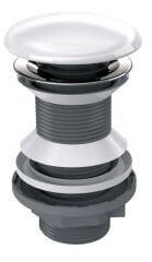 Lavabo süzgeç pop-up,t.delikli,parlak beyaz (Lavabo Sifonu Dahil)