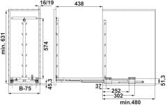 D.JUNIOR III Aşçı yamağı,300,antrasit