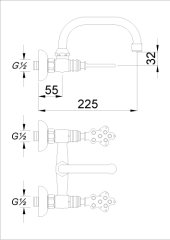 Osmanlı Serisi Eskitme Döner Eviye Bataryası
