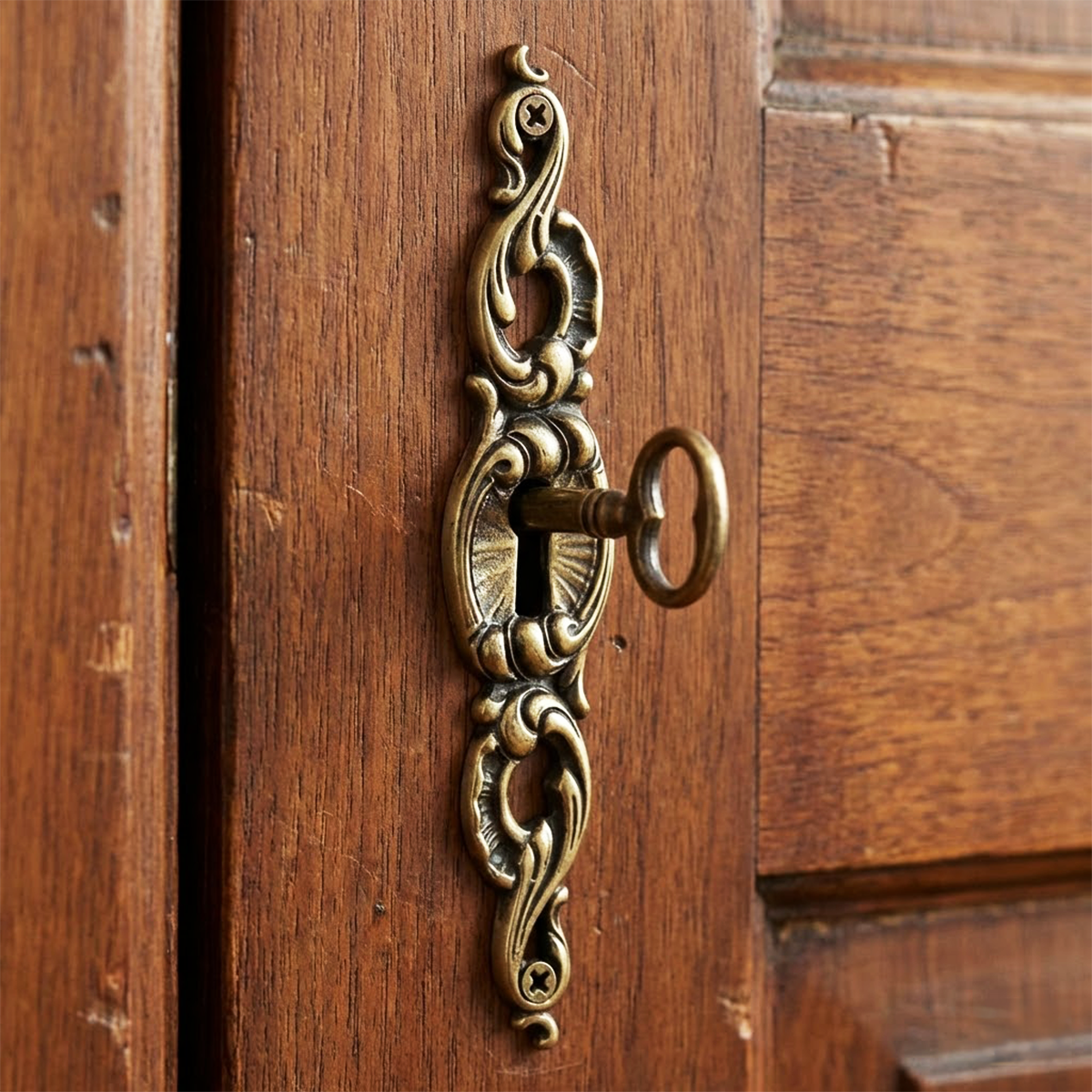 Rozet zamak kahverengi 22x106mm